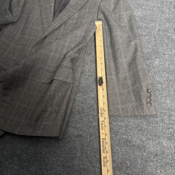 Ermenegildo Zegna Sport Coat‎ Mens 42R Gray Glen Plaid Wool Cashmere 2 Button - Picture 14 of 16